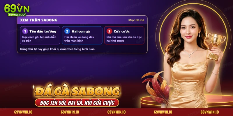Đá gà Sabong 69VN với ba bước xem trận: tên đấu trường, hai con gà rồi mới đến cửa cược