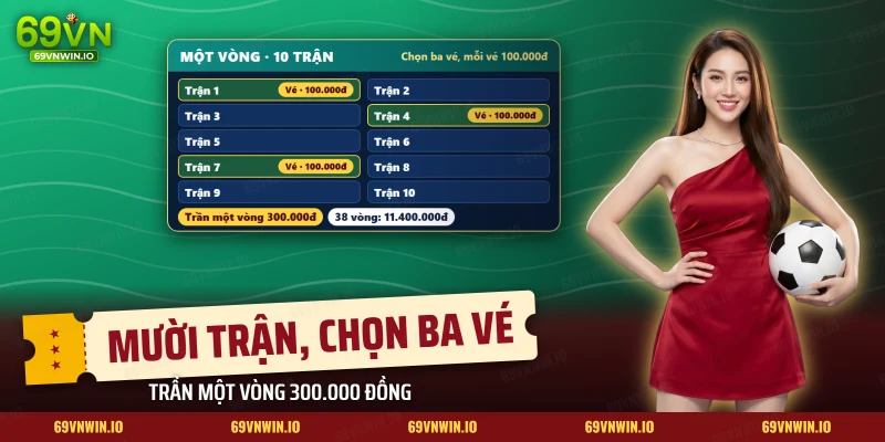 Danh sách mười trận của một vòng Ngoại hạng Anh với ba vé được chọn